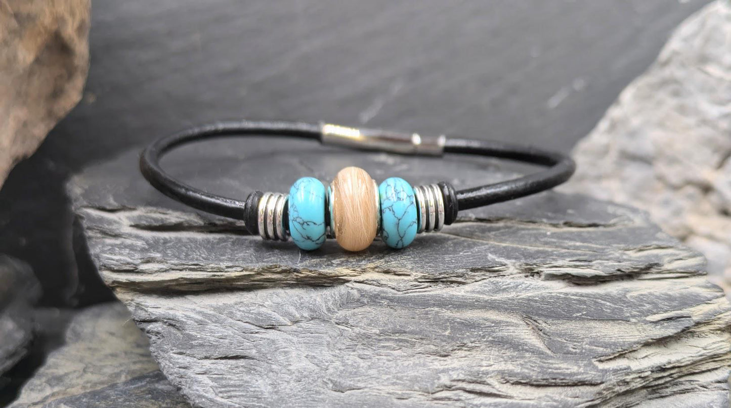 Glücksbringer Armband Lucky Halbedestein