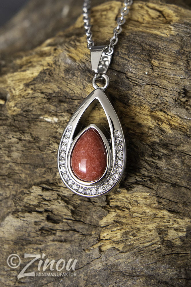 Pendentif urne goutte strass, bijoux urne
