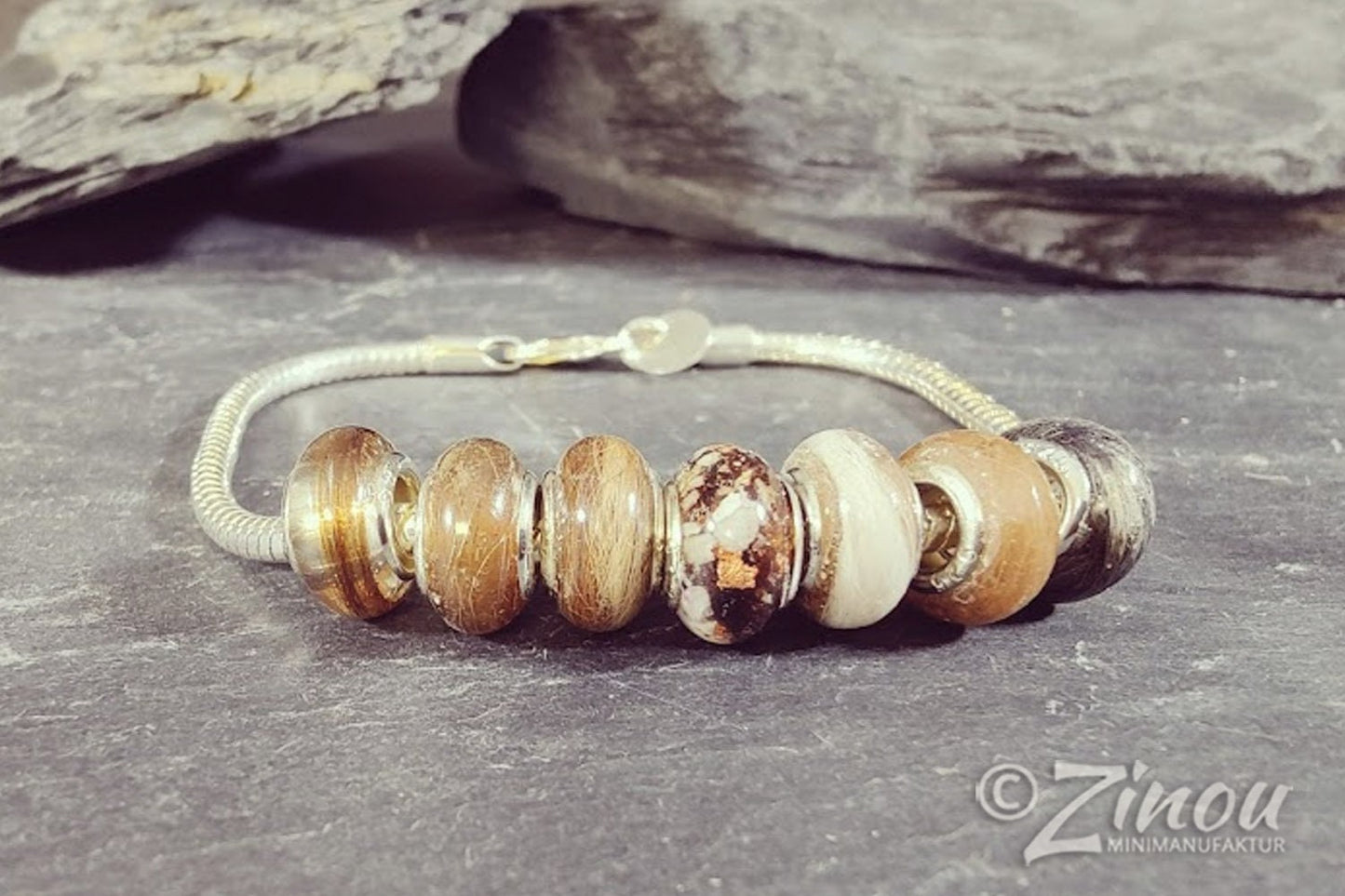 Sterling Silber Armband mit Perlen