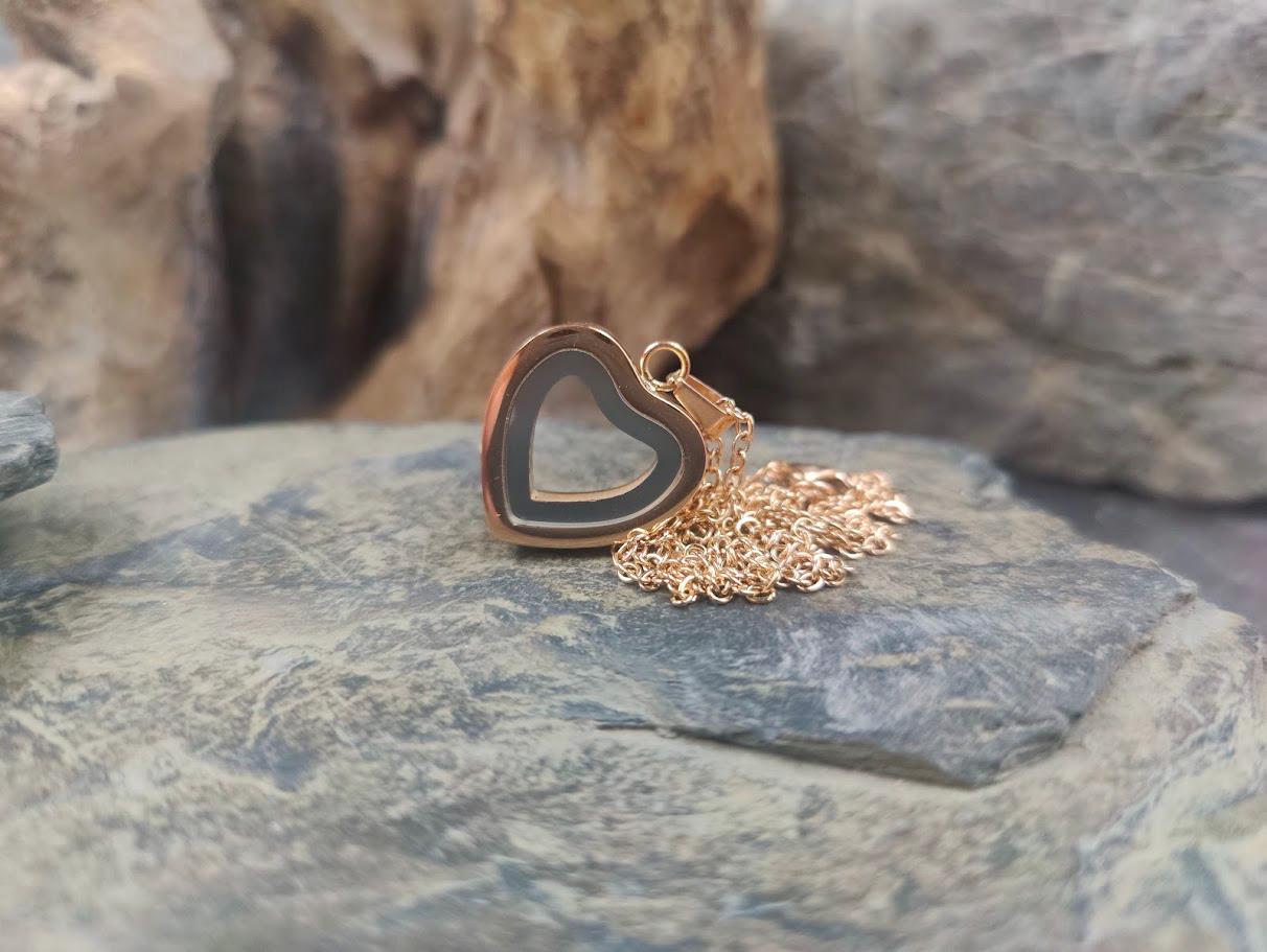 Heart, amulet, locket, ashes, fur, glass pendant, animal hair jewelry, DIY to fill yourself