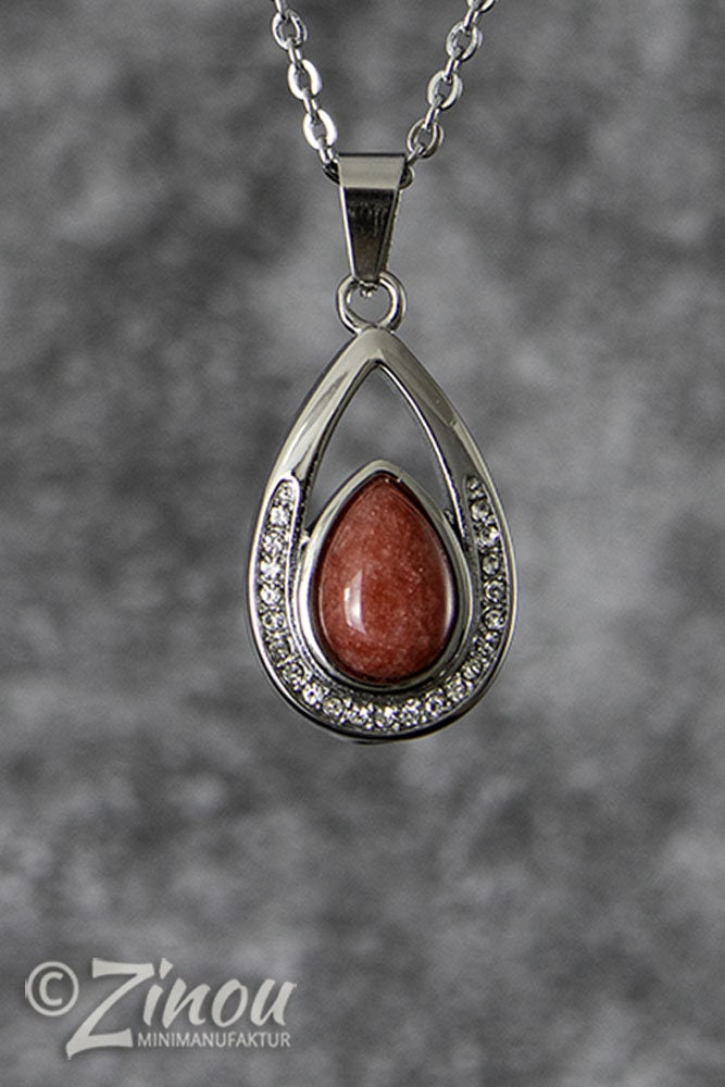 Pendentif urne goutte strass, bijoux urne