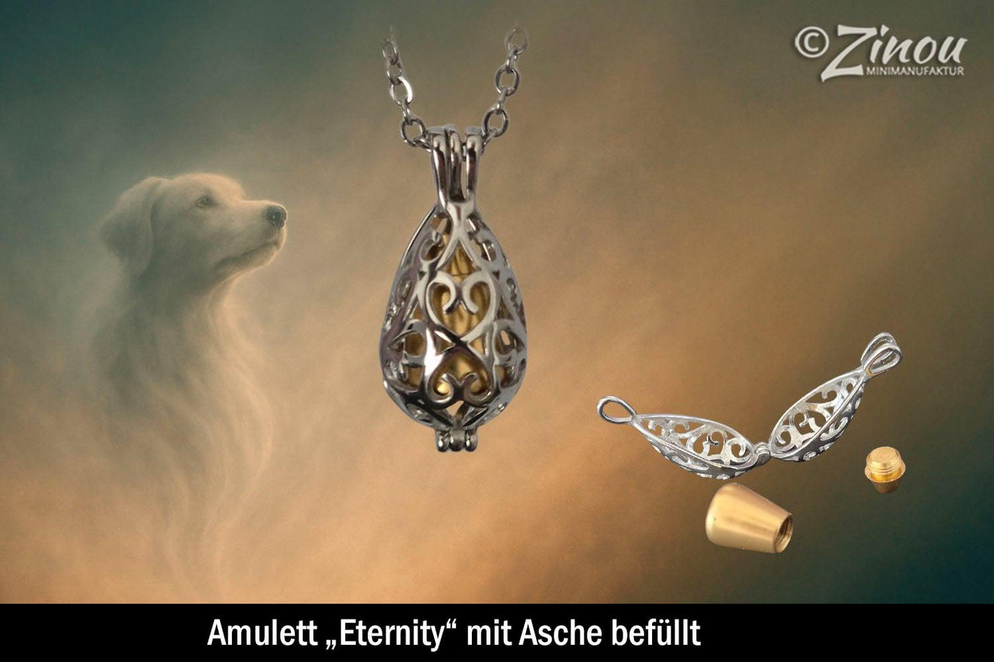 Urnen Anhänger Eternity mit Kette