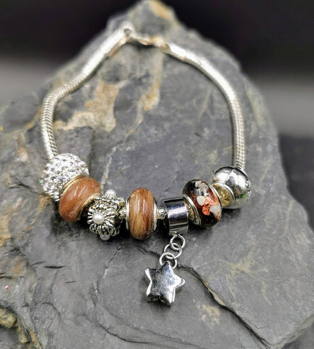 Urne funéraire en forme d'étoile sur bracelet en argent sterling ou cordon végétalien, pour chien, chat, animal de compagnie, mémorial