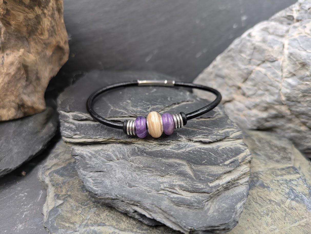 Glücksbringer Armband Lucky Halbedestein