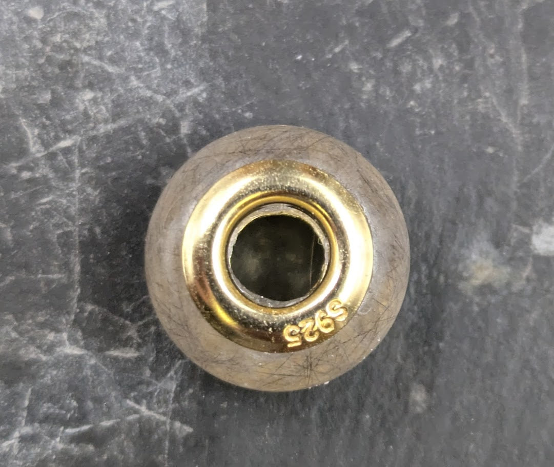 Perle avec nom 16 mm remplie de fourrure, cheveux, fleurs, cendres, cordon ombilical, mèches de bébé, souvenir, nom, poils d'animaux, chien, chat, bijoux en poils d'animaux