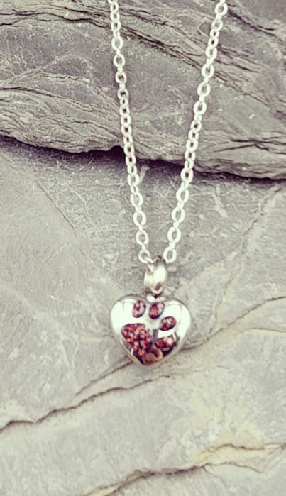 Miniurne Edelstahl Herz Türkis, Strass mit Kette