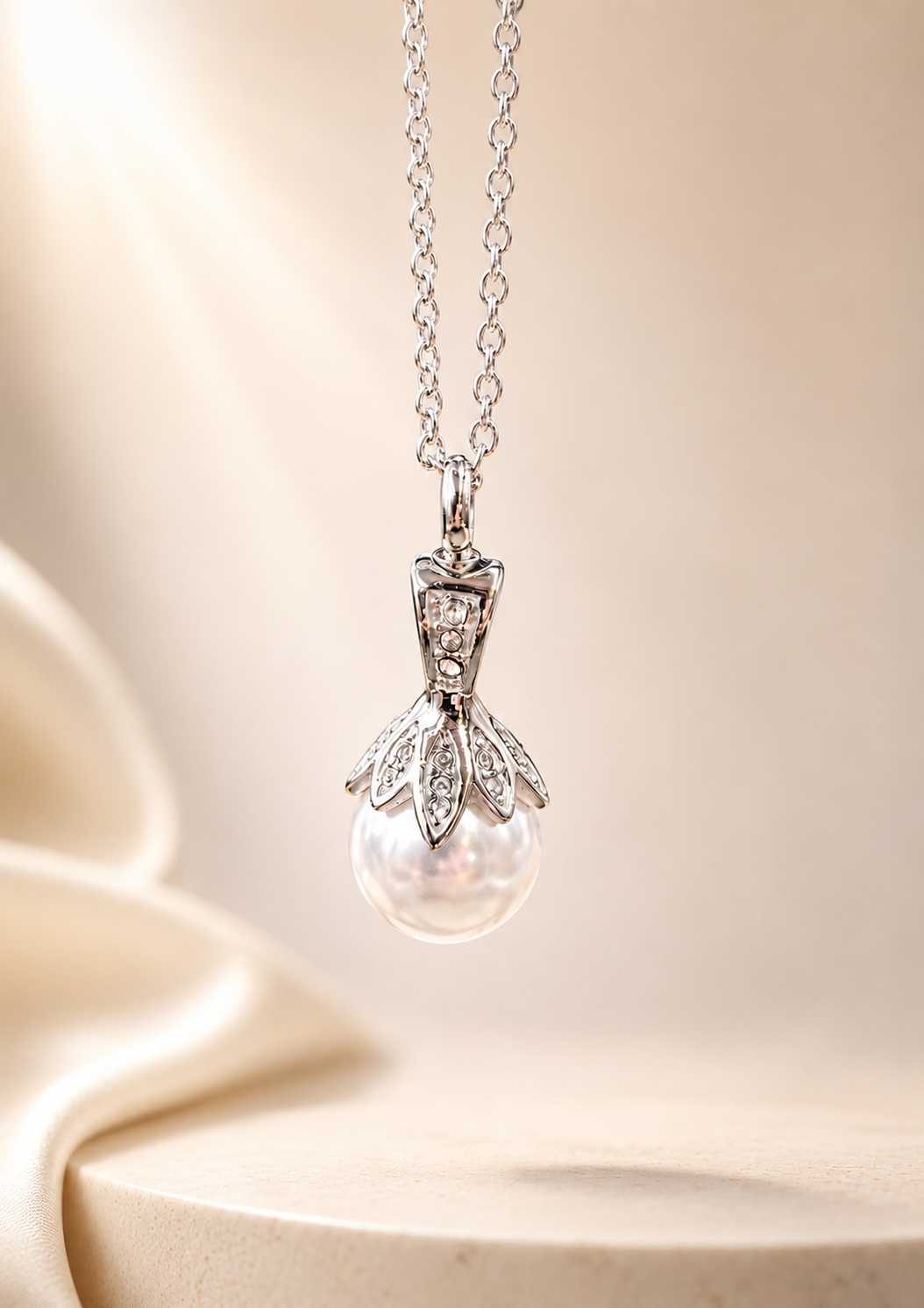 Pearl pendant urn, pearl pendant, mini urn, cremation, mourning jewelry, ashes, hair, cremation