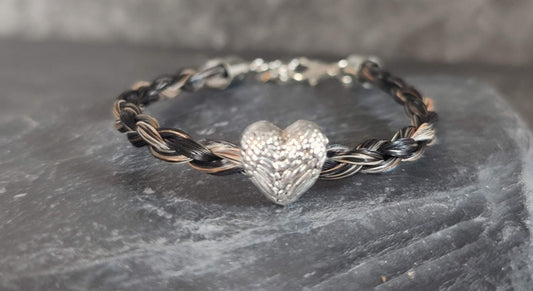 Pferdehaararmband mit Flügelperle
