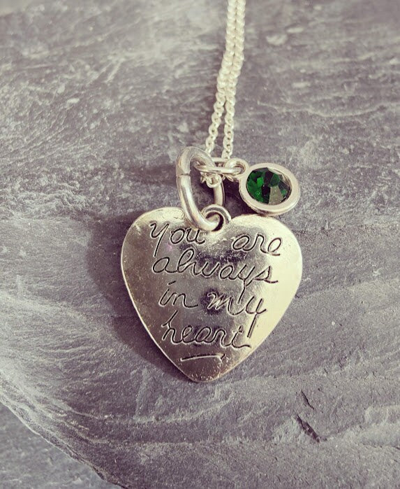 tu es toujours dans mon cœur pendentif en acier inoxydable avec chaîne, pour toujours, cœur, animal de compagnie