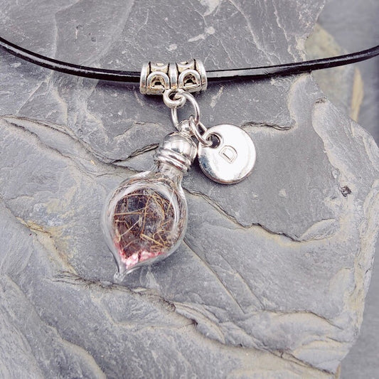 Anhänger Fläschchen mit Buchstabencharm