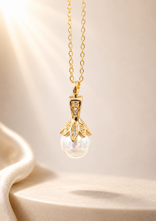 Pearl pendant urn, pearl pendant, mini urn, cremation, mourning jewelry, ashes, hair, cremation