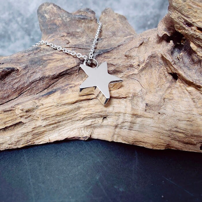 Urnenschmuck Stern Anhänger mit Kette