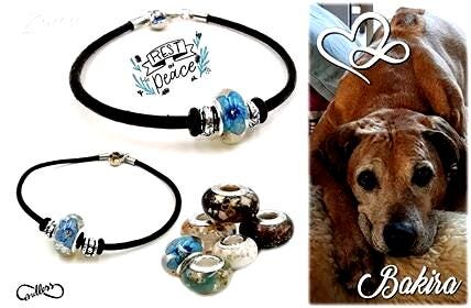 Bijoux en poils d'animaux, bracelet vegan, mini perles remplies de poils, fourrure, chien, chat, animaux de compagnie, cendres, cordon ombilical, souvenir, cadeau