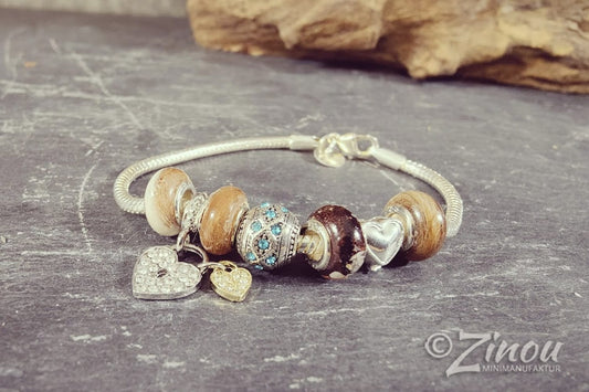 Sterling Silber Armband mit Perlen