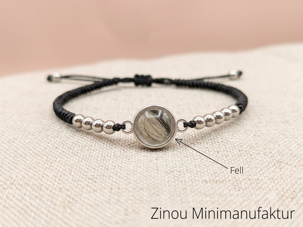 Gedenkschmuck Armband mit Hundehaar