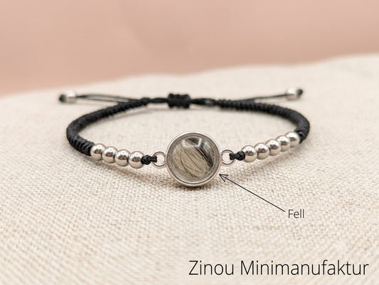 Gedenkschmuck Armband mit Hundehaar