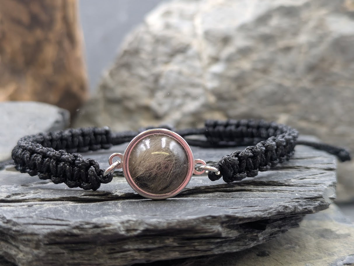 Armband -Buddy for life-gefüllt mit Fell oder mit Asche, Tierhaarschmuck