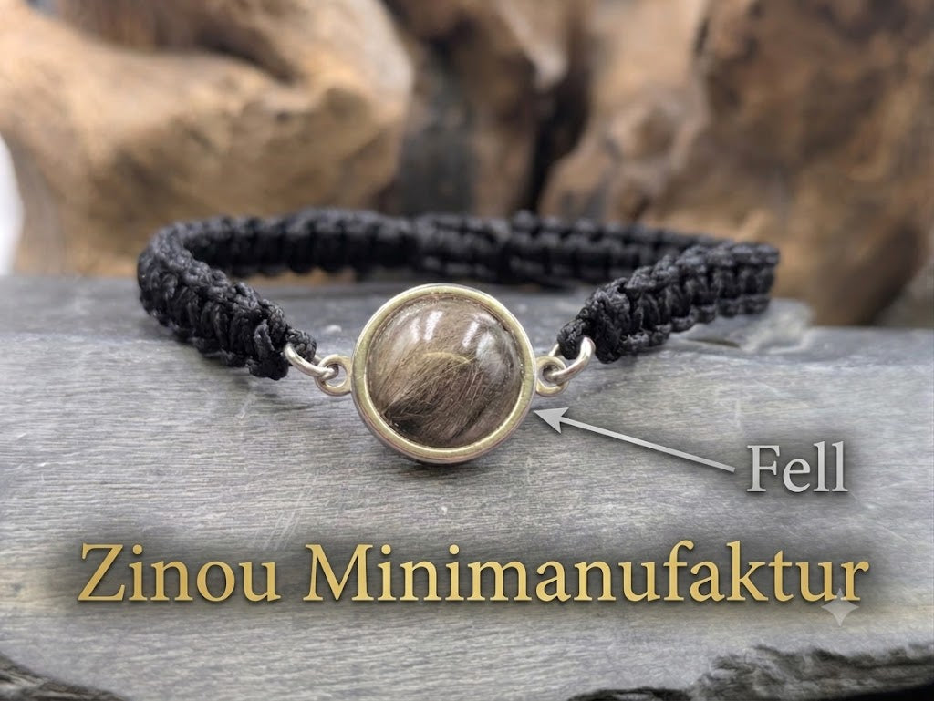 Armband mit Fell vom eigenen Hund Tierhaarschmuck