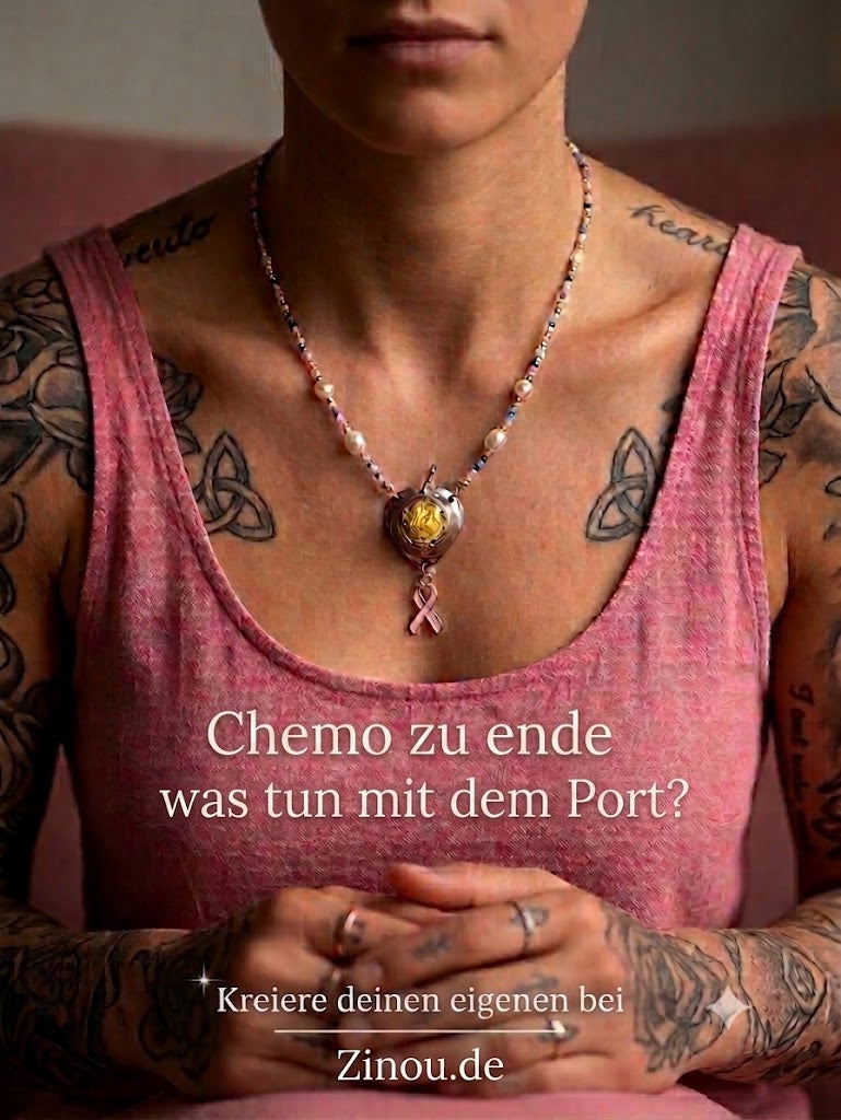Erinnerungsschmuck aus deinem eigenen Chemo Port | Personalisiertes Geschenk Krebs | Mutmacher Kette