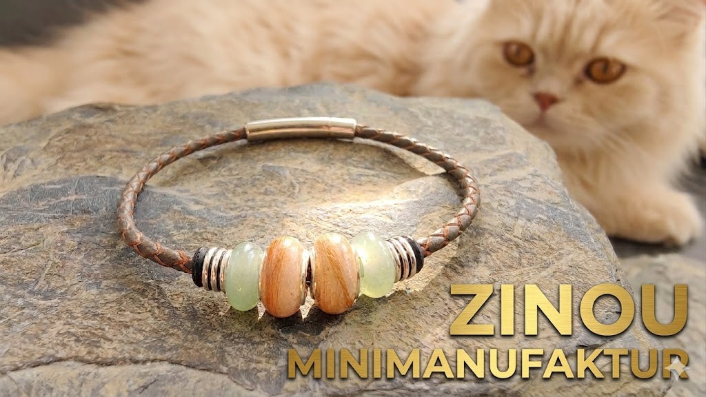 Bracelet porte-bonheur, mini perles remplies de cheveux, fourrure, cendres, homme, souvenir, cadeau, bijoux en poils d'animaux