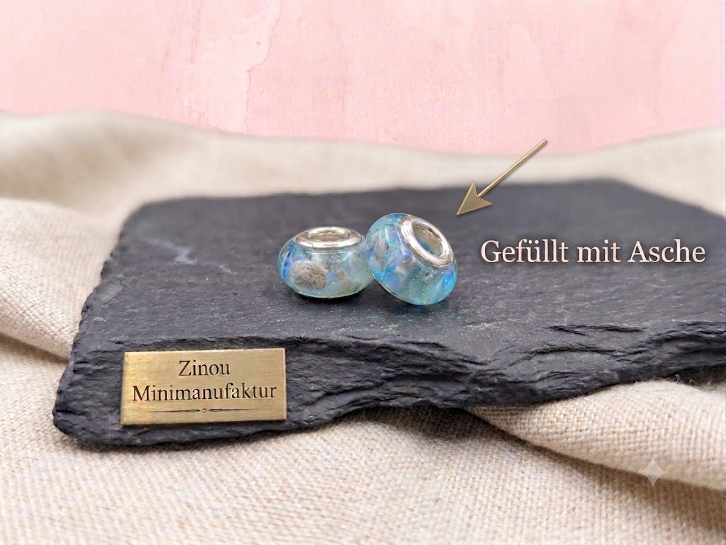Perle souvenir cendres/fleurs petite, 12 mm