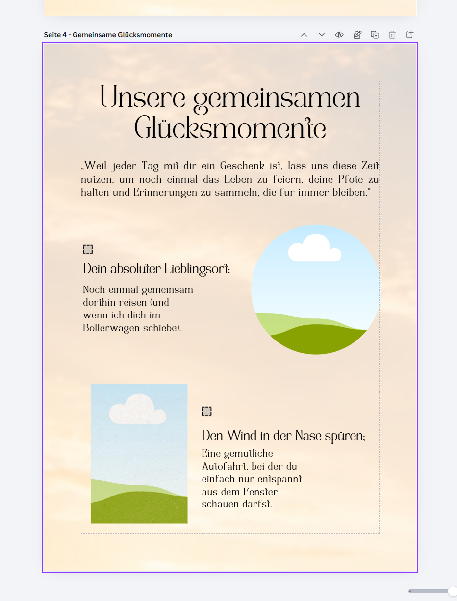 Bucketliste für Hunde