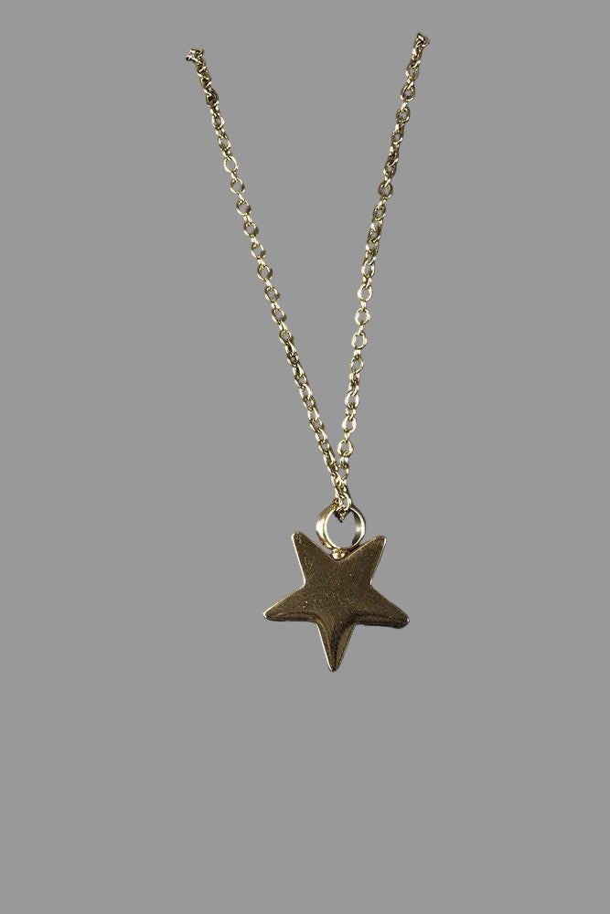 Goldener Stern-Anhänger Urnenschmuck mit goldener Kette auf Schieferstein – Gedenkschmuck von Zinou Minimanufaktur