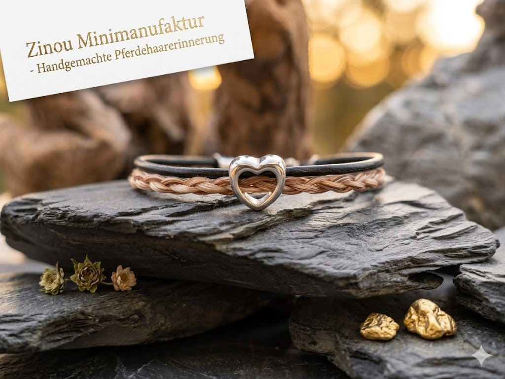 Bracelet en crin de cheval avec cœur, bijoux en poils d'animaux, crin de cheval, queue, bracelet, mémoire, poney