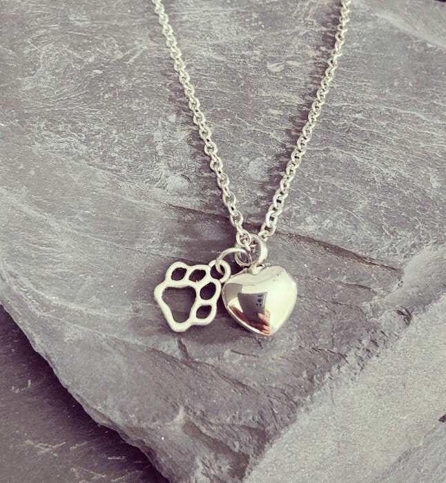 Urne en forme de cœur avec breloque en acier inoxydable argenté avec chaîne, souvenir, bijoux d'urne, crémation, cendres à remplir soi-même, DIY