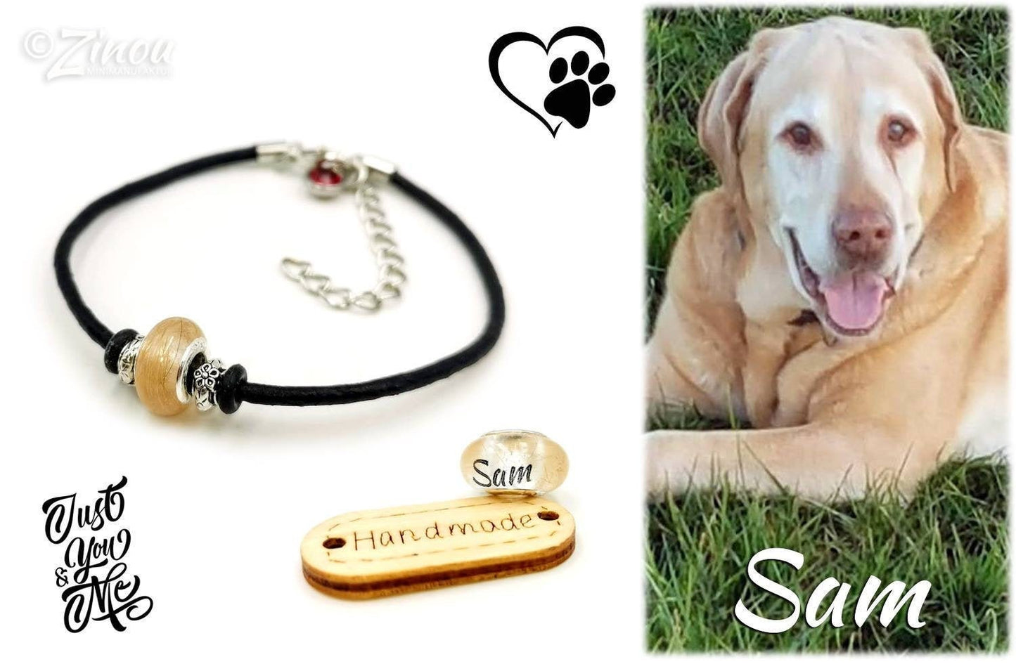 Bijoux en poils d'animaux, bracelet vegan, mini perles remplies de poils, fourrure, chien, chat, animaux de compagnie, cendres, cordon ombilical, souvenir, cadeau