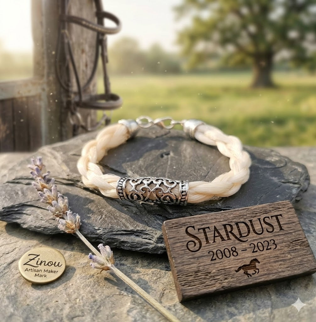Pferdehaarschmuck, Armband aus Schweifhaare vom eigenen Pferd oder Pony