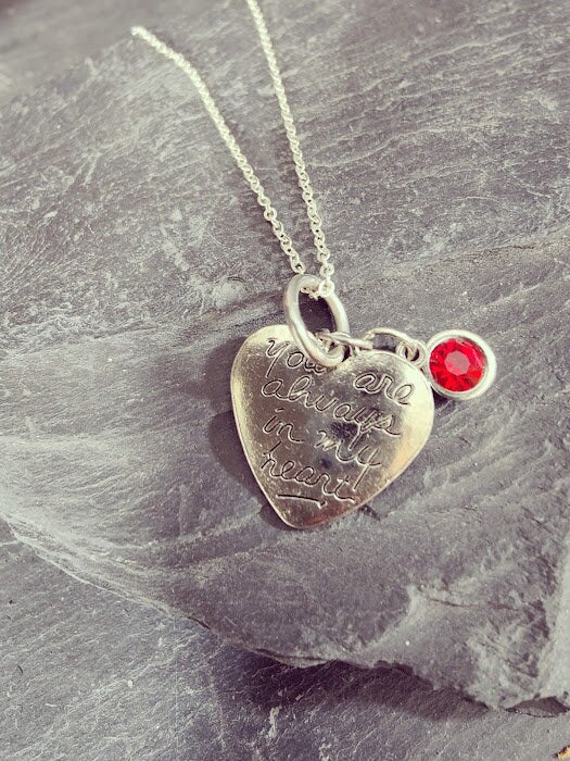 tu es toujours dans mon cœur pendentif en acier inoxydable avec chaîne, pour toujours, cœur, animal de compagnie