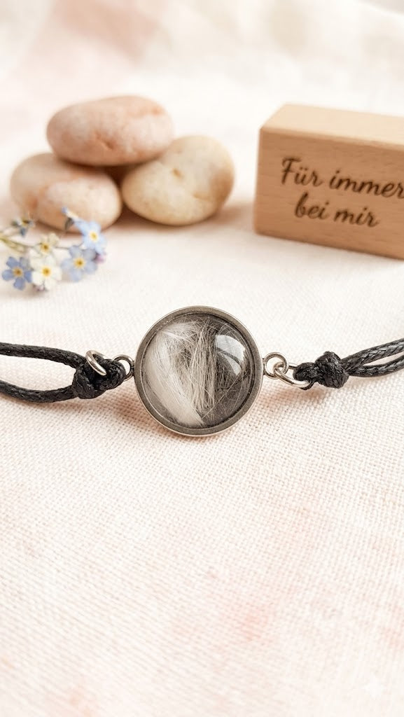 Bracelet Soulmate Bijoux pour cendres, fourrure, poils d'animaux, bijoux pour urne
