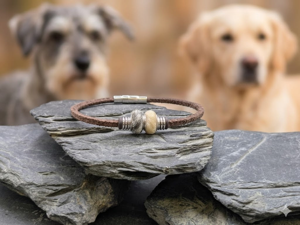 Bracelet, mini perles remplies de cheveux, fourrure, chien, chat, animaux domestiques, cendres, homme, souvenir, cadeau, bijoux en poils d'animaux